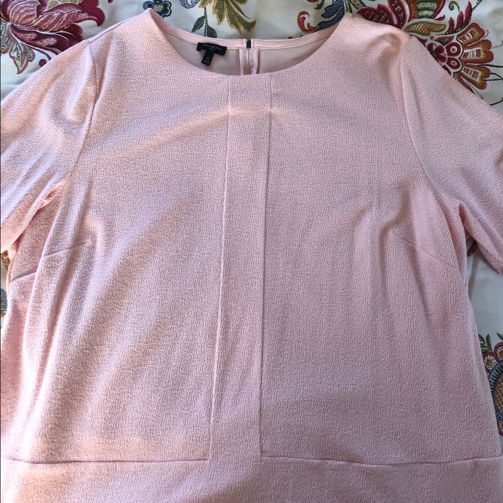 Talbots 2X soft pink top